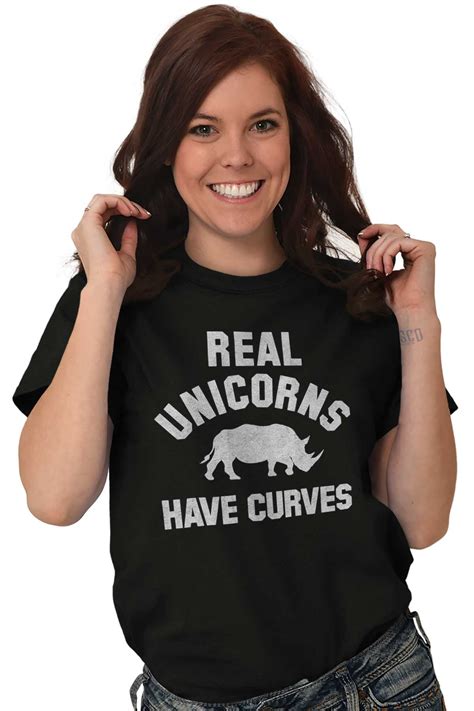 Brisco Brands Unicorns Ladies Tshirts Tees T For Women Chubby Have
