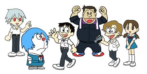 Aida Kensuke Ayanami Rei Dekisugi Hidetoshi Doraemon Character