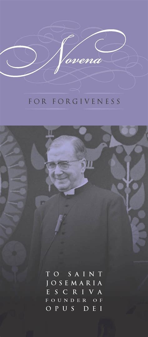 Novena For Forgiveness St Josemaria Institute