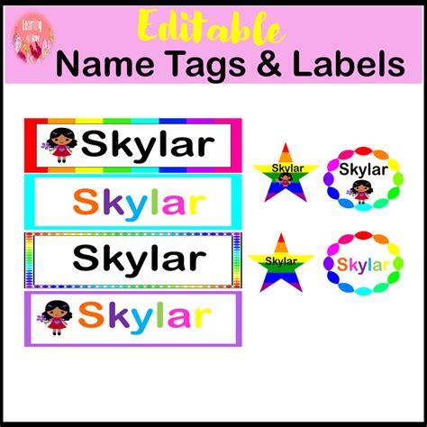 These Cute Name Tags Can Be Used Around Your Classroom To Label Your