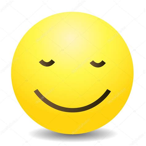 Yellow Emoticon Calm Smile Face Stock Vector Image By ©nikiteev 125096254