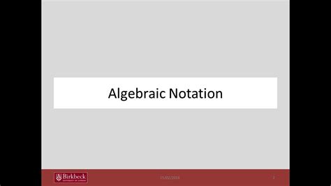 Mfb Algebra 01 Algebraic Notation Youtube