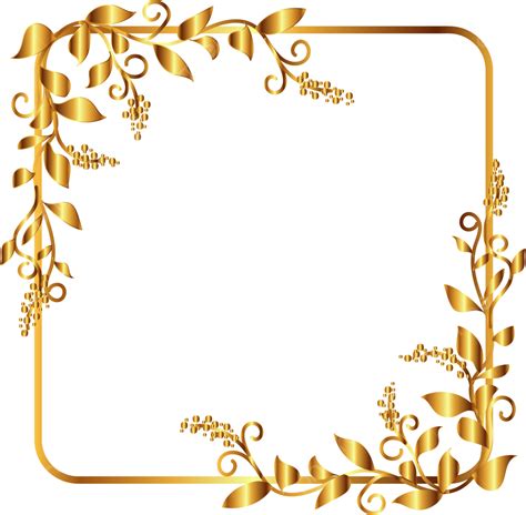 marco dorado png dibujos borde dorado dorado borde abstracto png y vector para descargar