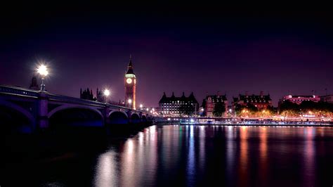 2560x1440 City Lights Clock Tower Bridge Night 4k 1440p