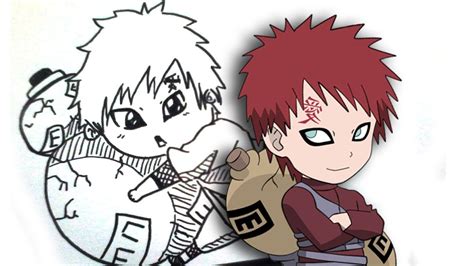 How To Draw Gaara Chibi From Words Gaara Naruto Youtube