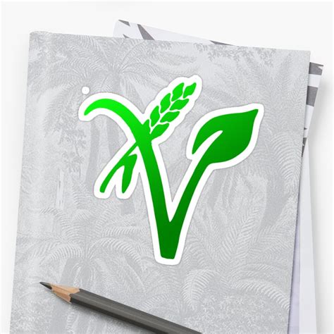 Gluten Free Vegan Logo Sticker By Uuiiioo Redbubble