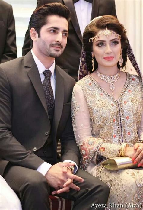 Danish And Ayeza On Their Valima Night Pakistani Bridal Dresses Aiza