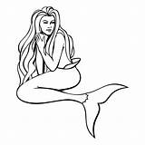 Mermaid Coloring Printable sketch template
