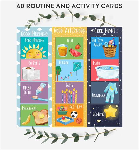 Visual Schedule Kids Daily Routine Chart Toddler Routine