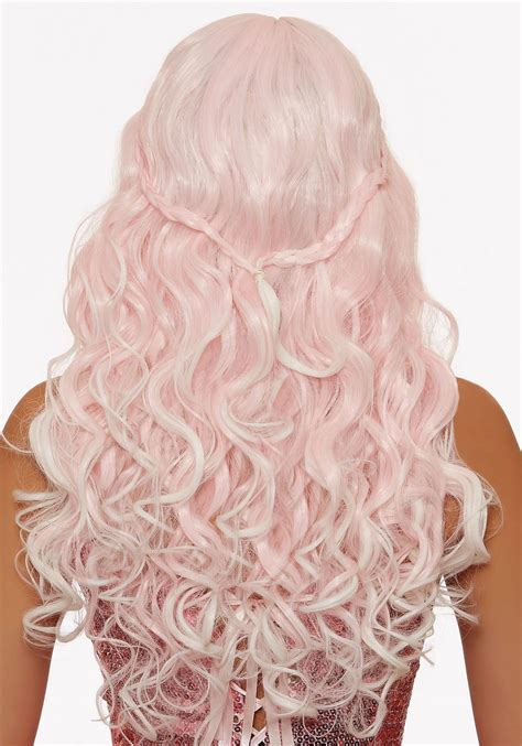 Long Wavy Light Pink Women S Wig