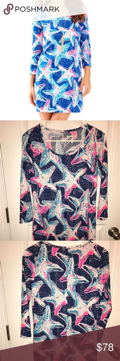 Lilly Pulitzer Beacon Dress Indigo Star Struck Xs Clothes Design