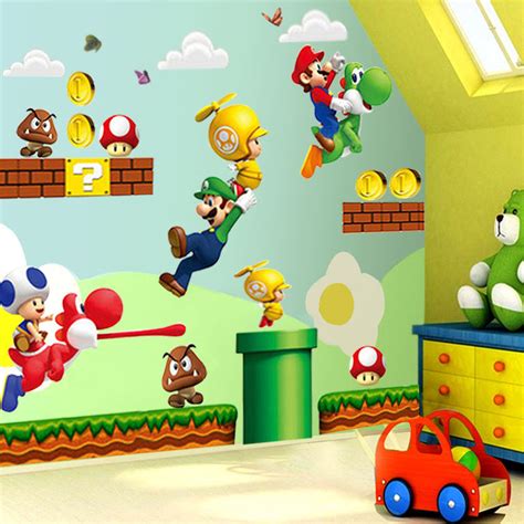 Maybe you would like to learn more about one of these? Hot New Super Mario Bros Kids Room Decor Naklejki Ścienne ...