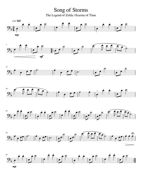 We are converting midis online since 2008! Song of Storms (Simplified)(For trombone) sheet music for Trombone download free in PDF or MIDI