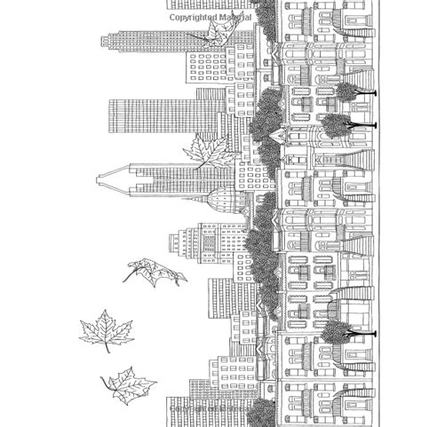 Color The City Coloring Book Of City Skylines Around The