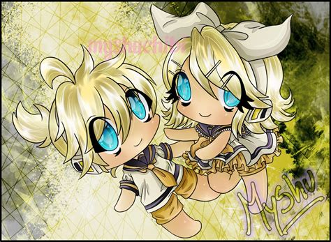Kagamine Twins Chibi By Darkmysha On Deviantart