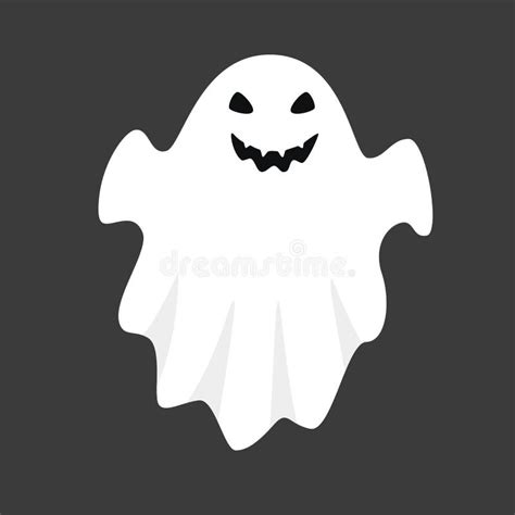 White Ghost Saying Boo Cute Halloween Spooky Character Vector