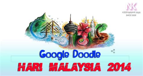 You can set the independence day background to your device as a wallpaper or send a wish by using this background through social media to your friends as a greeting card. Google Doodle Hari Malaysia 2014 - NIKKHAZAMI.COM
