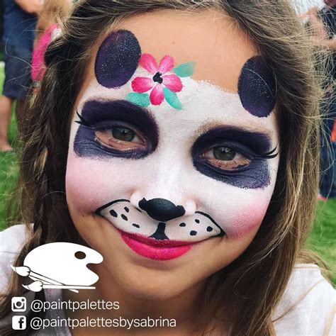 Cute Panda Face Paint Halloween Make Up Artist From Orange County