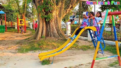 Taman Bermain Anak Jungkat Jungkit Perosotan Anak Di Outdoor Playground