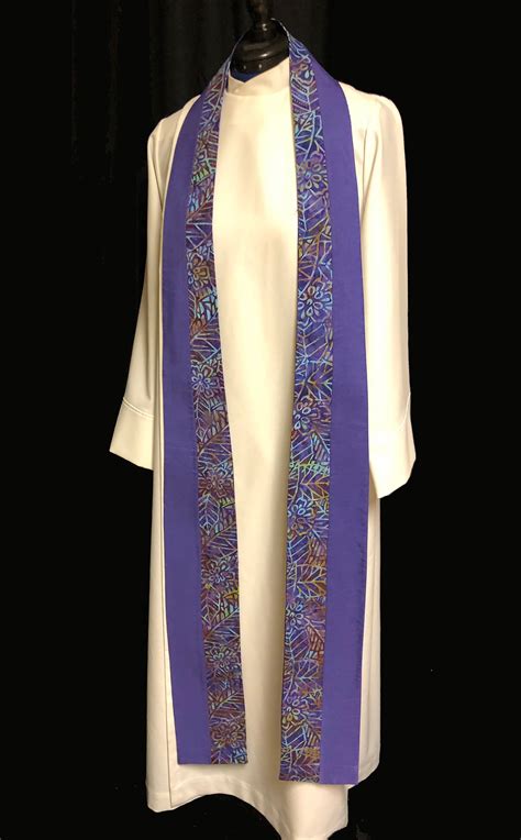 Lenten Fire Purple Clergy Stole Lenten Clergy Stole Advent Etsy