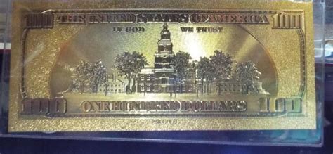 Lot 24k Gold Foil One Hundred Dollar Bill