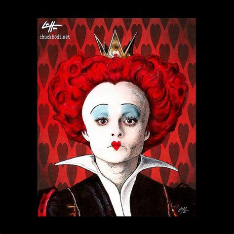 Print 8x10 The Red Queen Helena Bonham Carter Alice By Chuckhodi 12