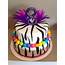 Zebra Birthday Cake  CakeCentralcom