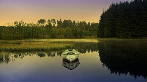 1920x1080 1920x1080 Boat Lake Sunset Forest Sepia