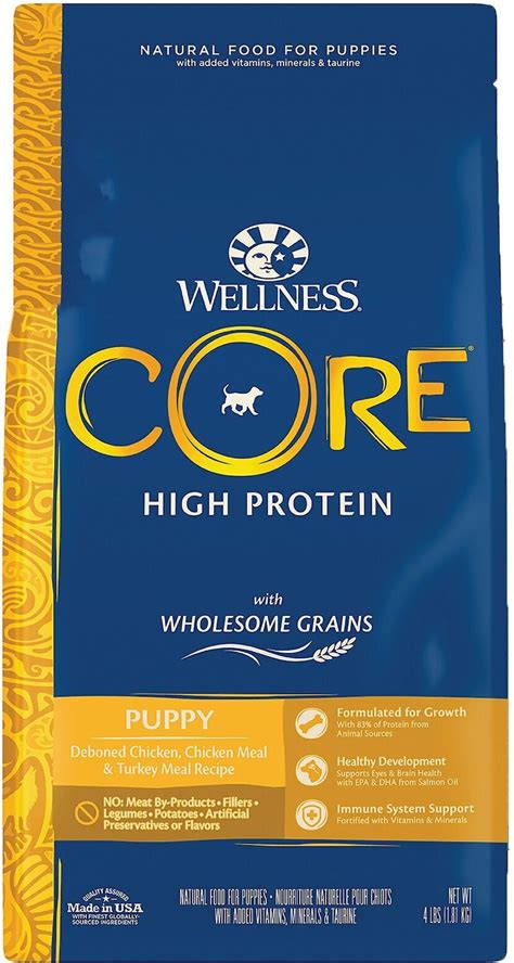 Wellness Core Wholesome Grains Puppy High Protein Dry Dog Food 4 Lb