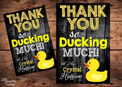 Funny Duck Thank You Card Thank You So Ducking Much 4x6 Etsy