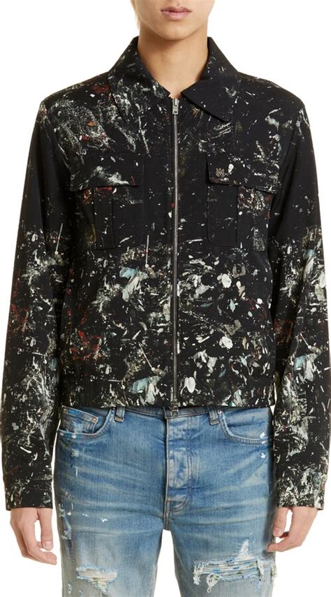 Amiri Paint Splatter Wool Blend Jacket Shopstyle