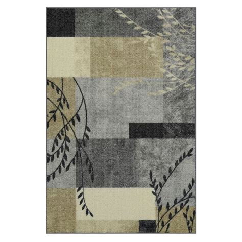 Maples Highland Textured Print Multicolor Area And Washable Throw Rugs