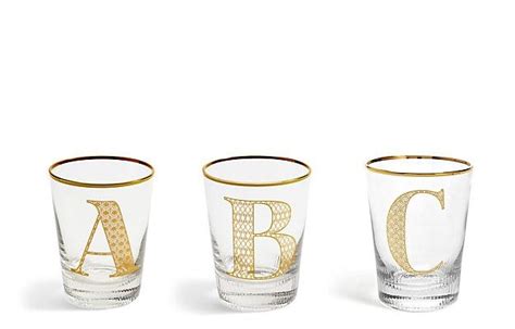 A Z Individual Alphabet Glasses Mands Monogrammed Glasses Glasses