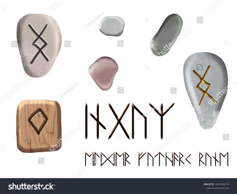 Set Inguz Ancient German Runes Elder Stock Illustration 1625456416