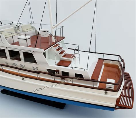 Model Grand Bank Trawler Yacht Model Model Ships Wooden Ship Models