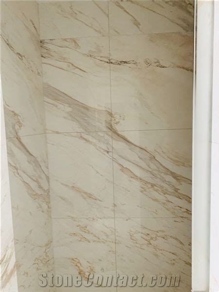 Calacatta Gold Ariston Golden White Marble Slabs From China