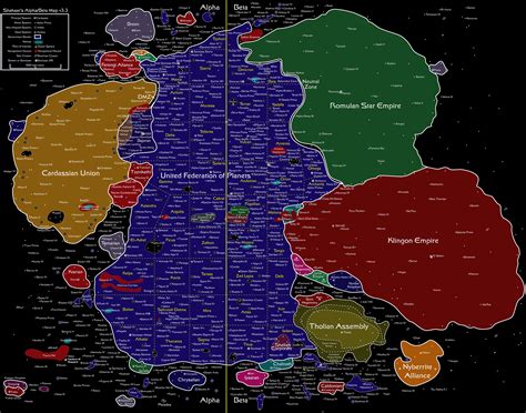 Star Trek Map Of The Alpha And Beta Quadrants Brilliant Maps