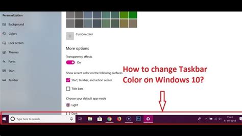 How To Change Taskbar Color On Windows 10 Windows 10 Tutorials