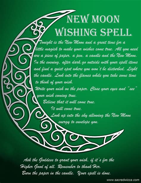 New Moon Wishing Spell Sacred Wicca