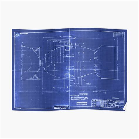 Fat Man Bomb Blueprint Poster For Sale By Moviemaniacs Redbubble