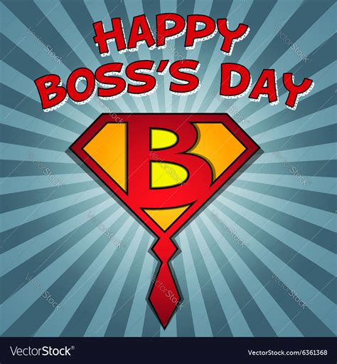 Happy Bosss Day Royalty Free Vector Image Vectorstock