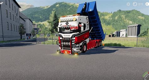 Scania Hooklift V1000 Ls 2019 Farming Simulator 19 Trucks Mod