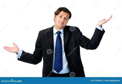 Unsure Shrug Business Stock Image Image Of Frown Forlorn 22749603