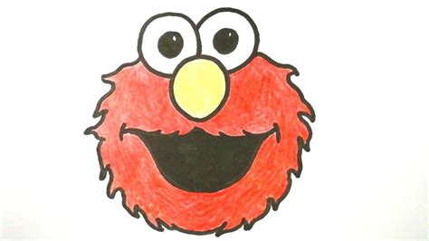 How To Draw Elmo Step By Step Very Easy Youtube