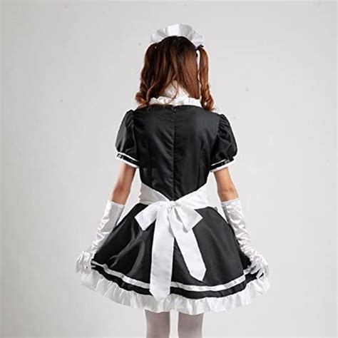 Coconeen Womens Anime Cosplay French Apron Maid Fancy