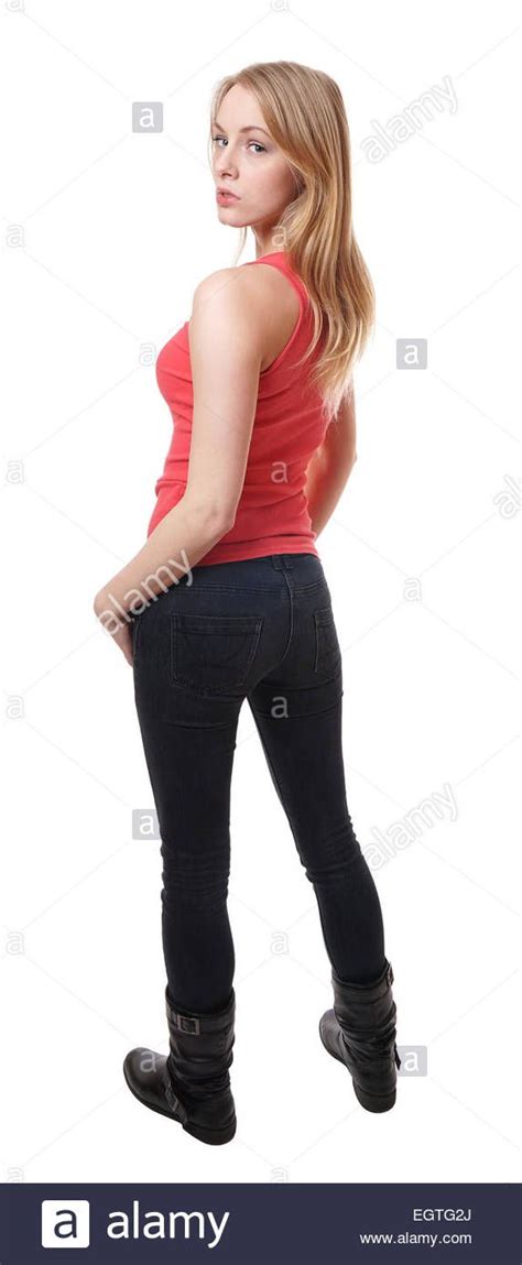 Download This Stock Image Woman Looking Over Shoulder Egtg2j From