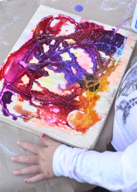 Salt Painting Collage Awesome Process Art Activity For Kids Meri Cherry