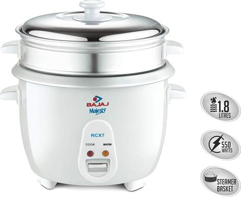 Buy Renewed Bajaj Rcx 7 550 Watt Rice Cooker 18 Litre Multi