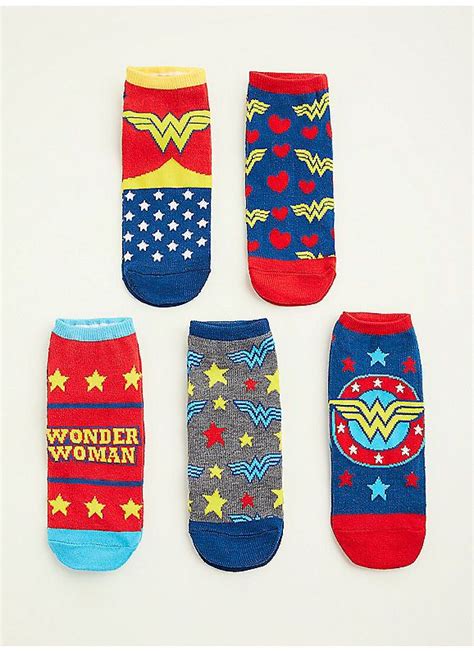 Torrid Dc Wonder Woman Socks Set Of 5 Torrid Socks Women Pop