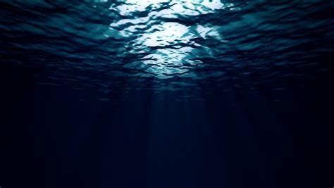 High Quality Looping Animation Of Night Ocean Waves From Underwater